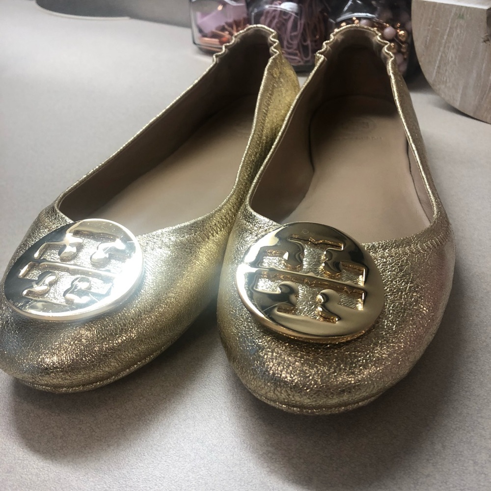 Tory Burch Minnie travel logo ballet flats